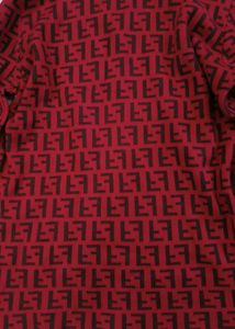 Red FF logo luxury FENDI print