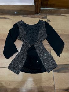 shimmery lace top