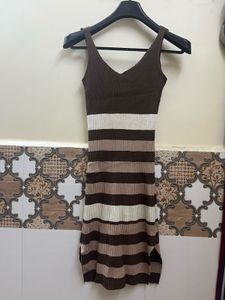 Striped Bodycon Midi Dress