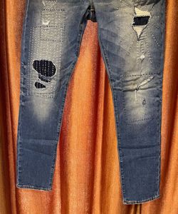 Levi’s Men Straight Fit Distressed Heavy Jeans
