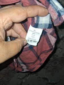 Men's Red Plaid Long Sleeve Shirt of 1