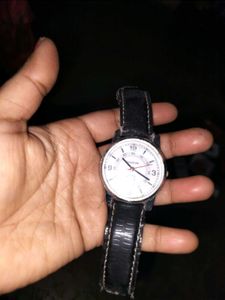 Leather Band Wrist Watch