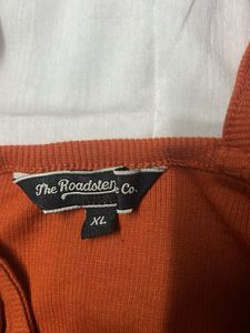 Roadster Orange Sleeveless Crop Top