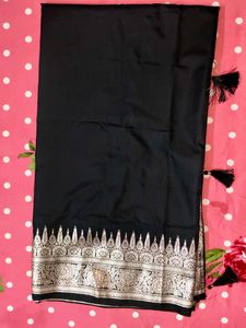 Elegant Black Banarasi Saree