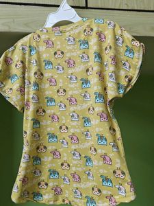 Cute Owl Print Yellow T-Shirt and purple T Shir