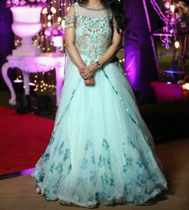 Diwali Sale- Engagement/ Sangeet Heavy Blue Gown