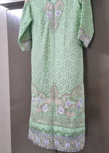Elegant Mint Green Embroidered Kurta Set