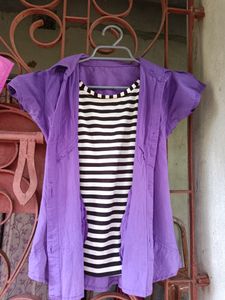 Combo Of Two Beautiful Tops With 2 Sided Pockets💜