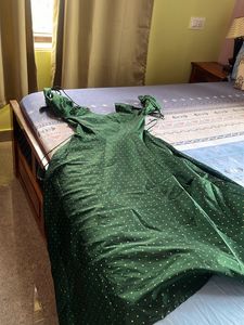 Indus Green party Wear Anarkali Kurta