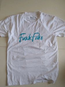 Unused Fuxk fake printed Tshirt with backprint