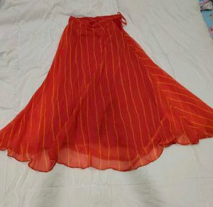 Lehraya Vibrant Orange Lehanga