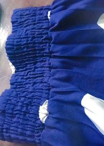 Blue Pleated Skirt