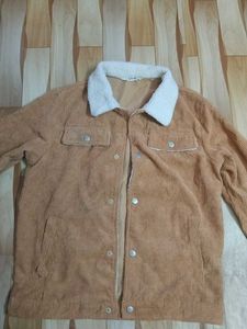 Corduroy Jacket with fluffy coller