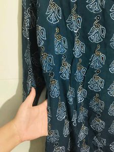 Beautiful Teal Printed Kurta