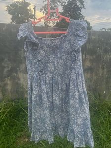 Cute Floral Print Mini Dress