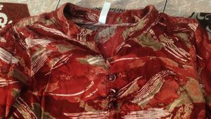 Boho Red short kurty