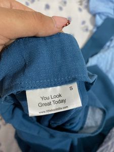 Stylish Blue Wrap Skirt