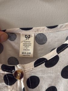 Chic Polka Dot Button-Up Top