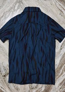 Blue &amp; Maroon Abstract Print Shirt