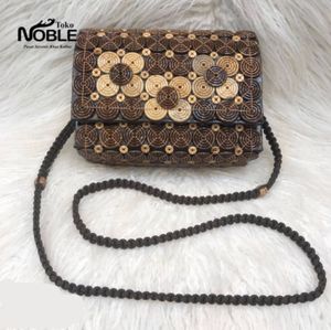 wooden sling bag detachable straps