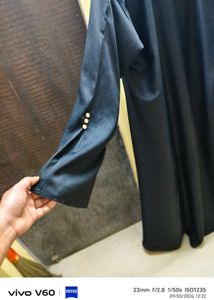 Elegant Black Kurta with Button Detail