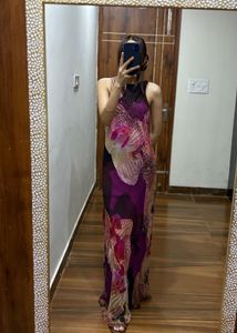 Orchid Printed Embellished Maxi Dress