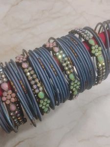 Set of Elegant Beaded Bangles