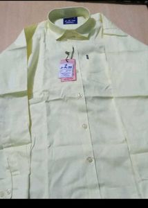 Men's Yellow Full Sleeve Shirt