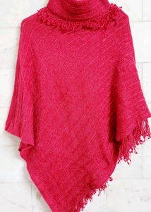 Shimmer Hot Pink Poncho