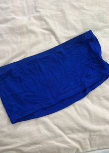 Blue Bandeau Top