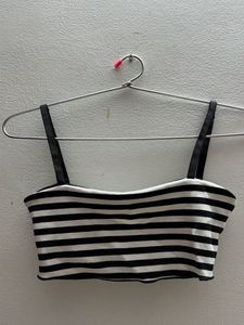 Striped Cropped Tank Top