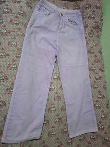 Lavender Wide Leg Jeans