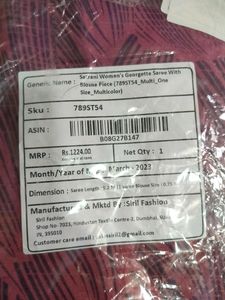 Beautiful Colourful Sari For Work Or Casual Wear
