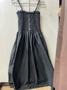 Smocked Button-Front Sundress