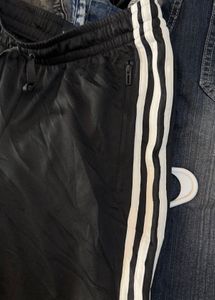 M size Adidas Black lower with White Stripes