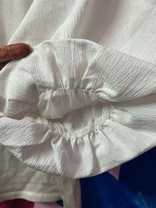 Stylish white Puff Sleeve Top