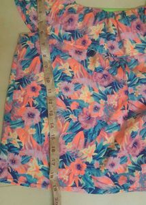 FREE BANIYAN With Floral Off-the-Shoulder Top