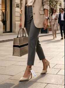 Stylish Beige Pointed Toe Heels