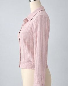Chic Pink Striped Button-Up Shirt | Lee Cooper