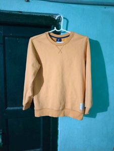 Length 25,Yellow Crew Neck Sweatshirt