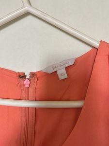 Coral Sleeveless Sheath Dress