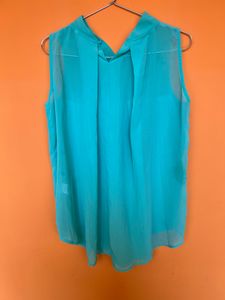 High Neck Sea Green Top