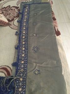 stitch blouse with jaipuri print Beautiful saree