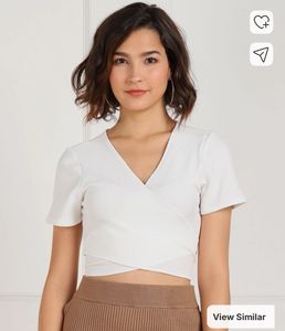 White Wrap Crop Top