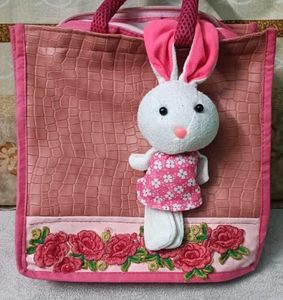 Pink Bunny Tote Bag