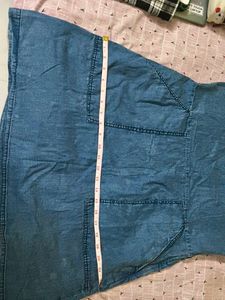 Blue Denim Sundress with Pockets