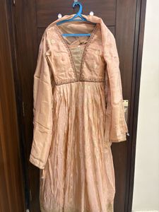 Elegant Peach Ethnic Gown