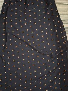 Chic Black Printed Midi Dress