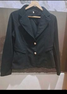 Stylish Cropped Black Blazer Jacket