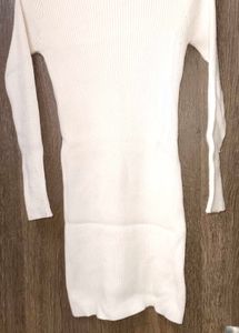 Ribbed Knit Long Sleeve Mini Dress
